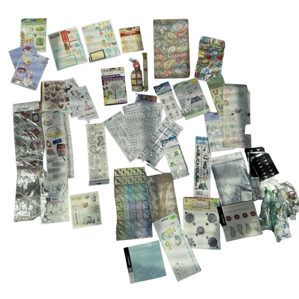 Scrapbooking Lot Stickers And Rub Ons